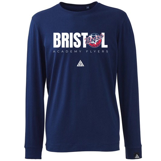 BRISTOL ACADEMY FLYERS LONG SLEEVE ORGANIC T-SHIRT